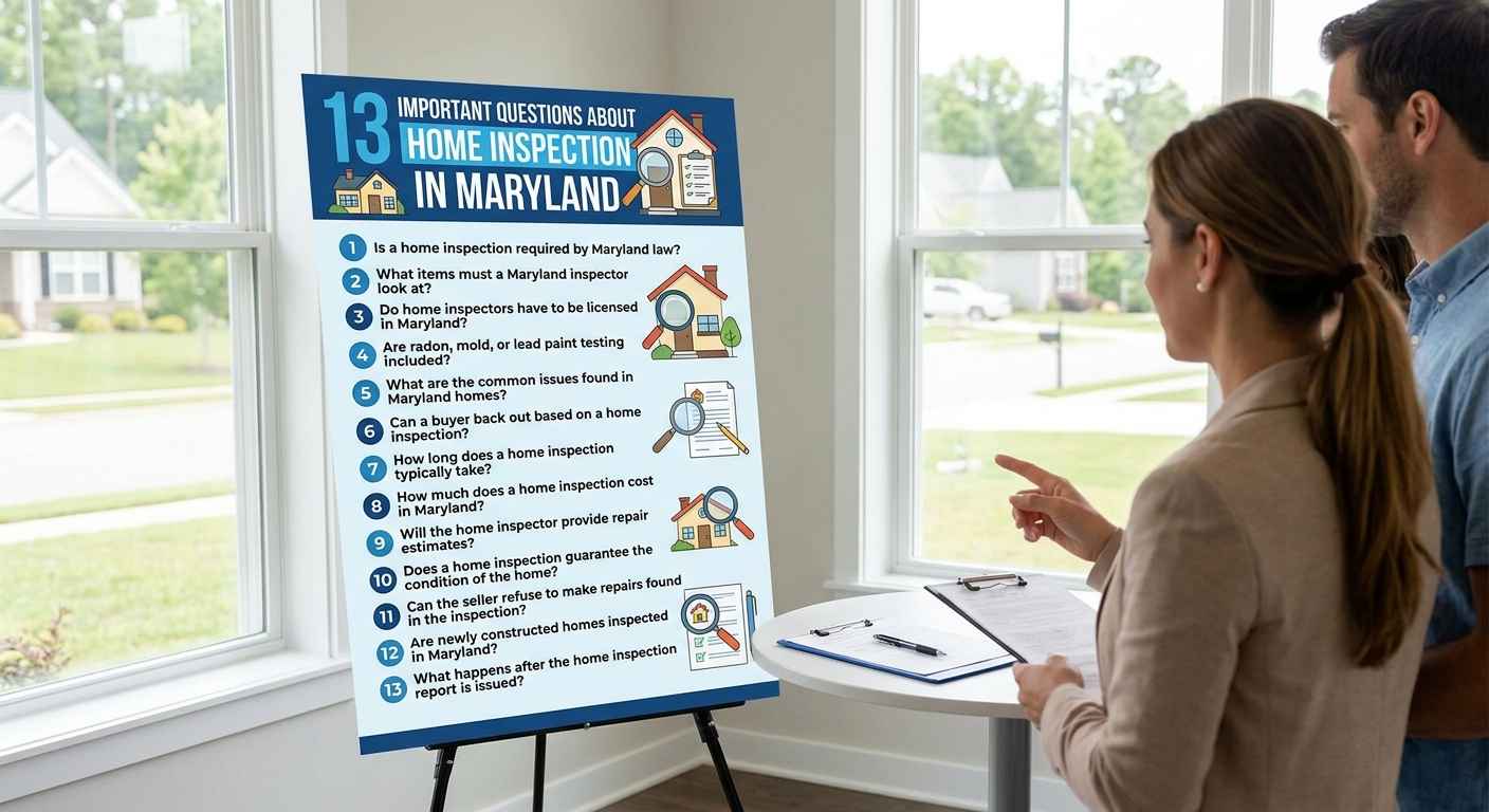13 Questions About Home Inspection in Maryland 2026
